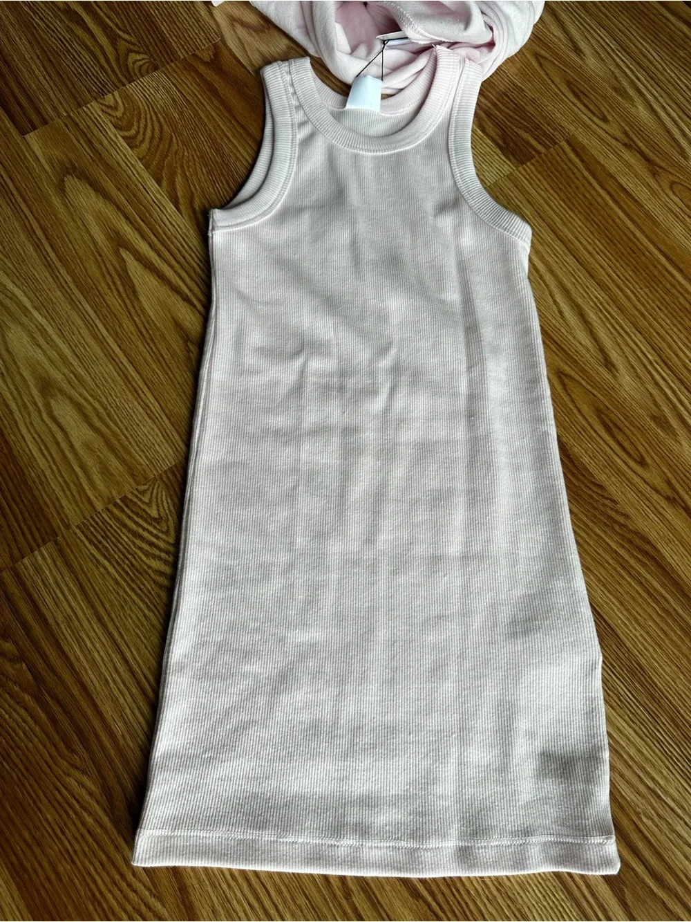 Zara Pale Pink Layered Knit Dress with Crop Top